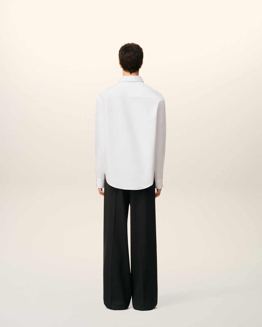 White Cotton Ami De Coeur Boxy Shirt