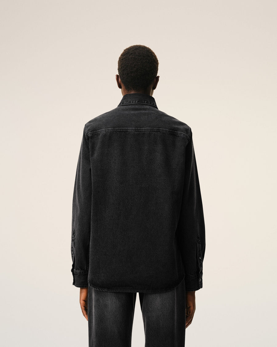 Black Denim Cotton Ami De Coeur Shirt
