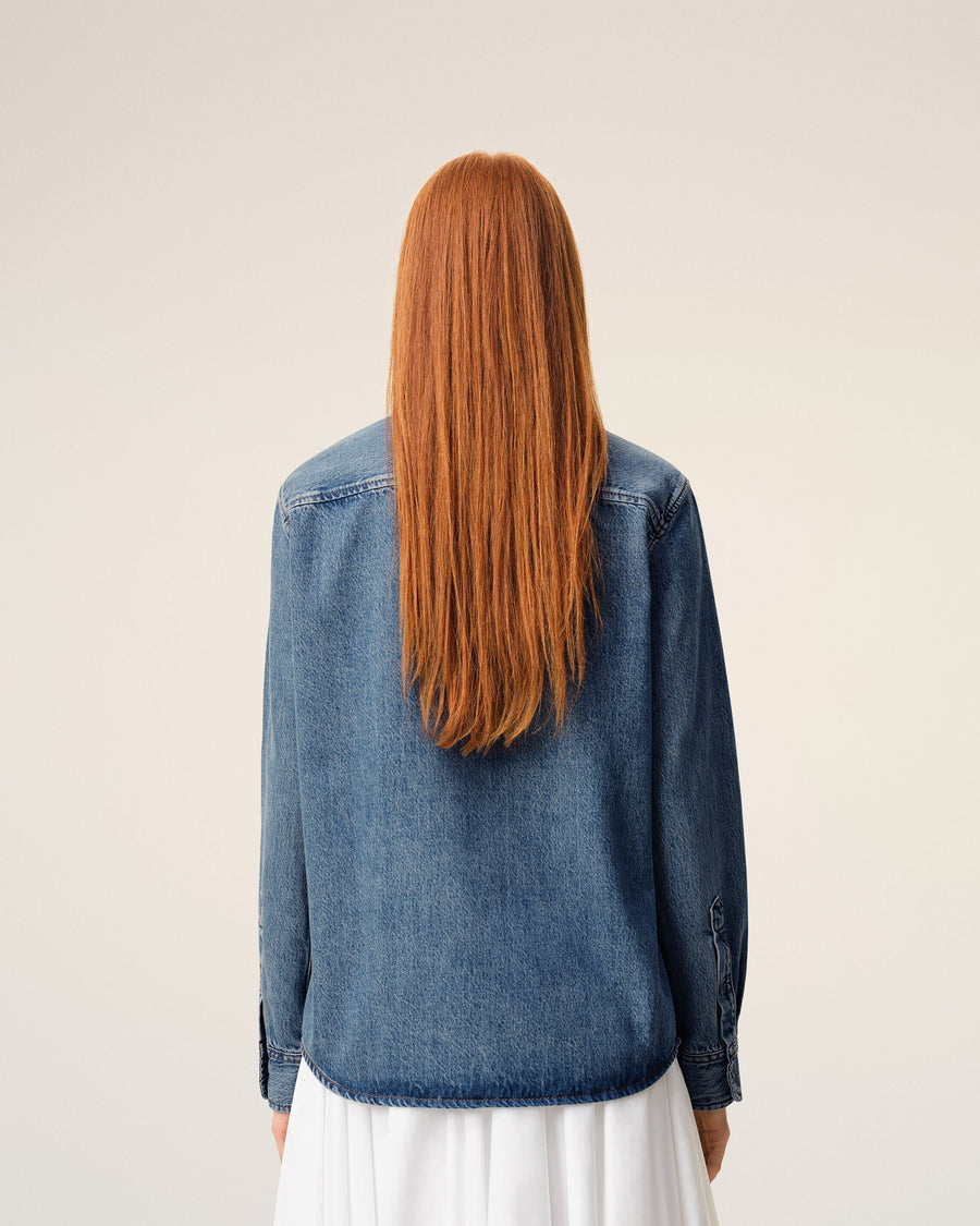Blue Denim Cotton Ami De Coeur Shirt