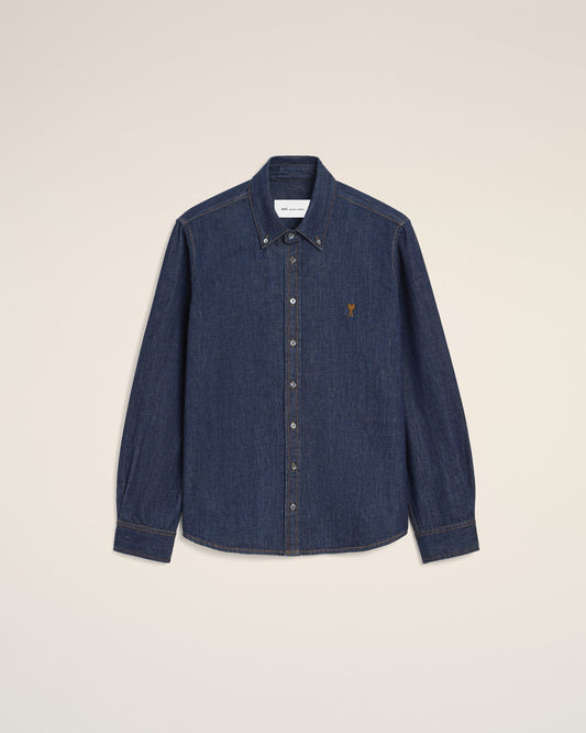 Blue Denim Cotton Ami De Coeur Shirt
