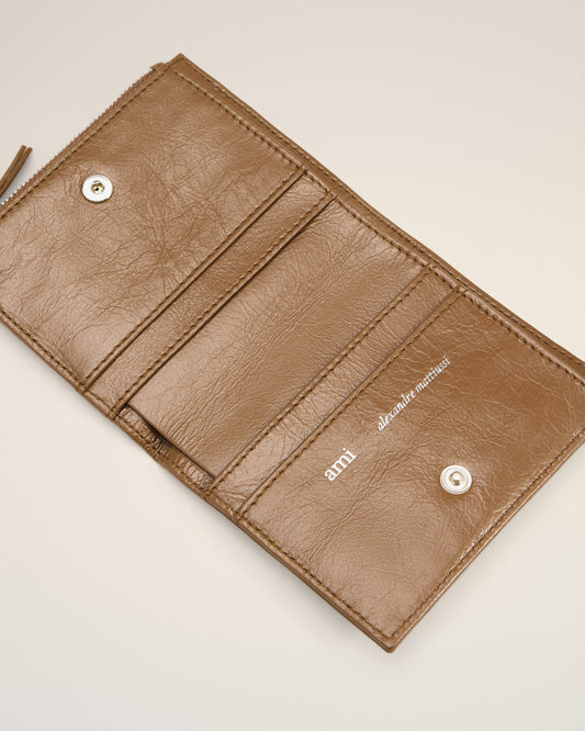Brown Smooth Leather Voulez Vous Folded Wallet