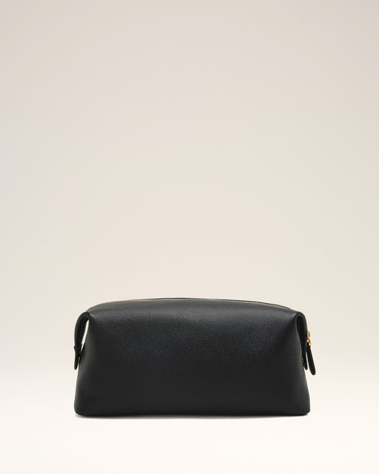 Black Leather Paris Paris Toiletry Pouch