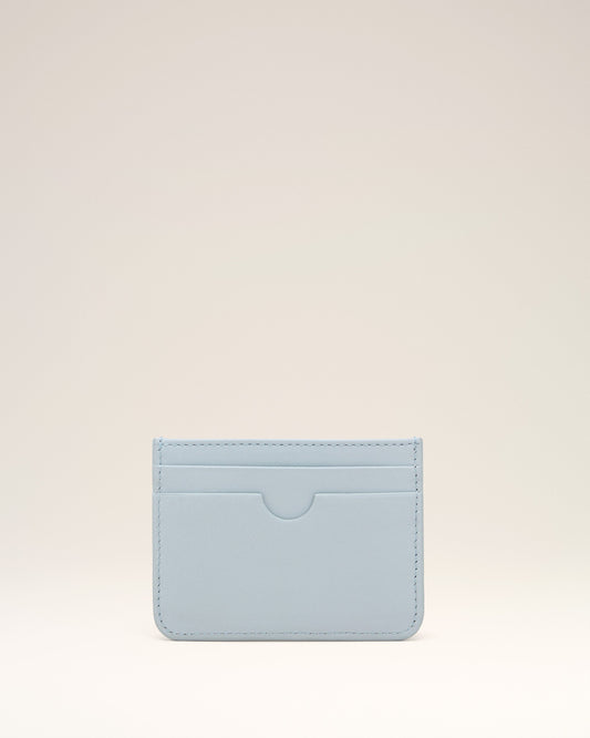 Blue Smooth Leather Ami De Coeur Card Holder
