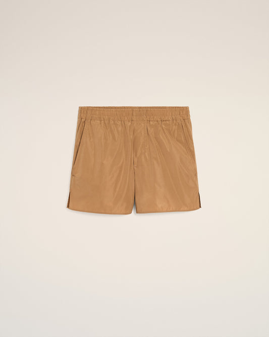 Brown Taffetas Short