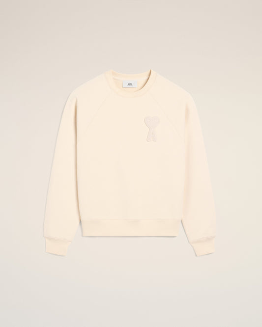 Beige Cotton Ami de Coeur Patch Sweatshirt