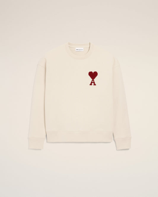 White Cotton Ami De Coeur Sweatshirt