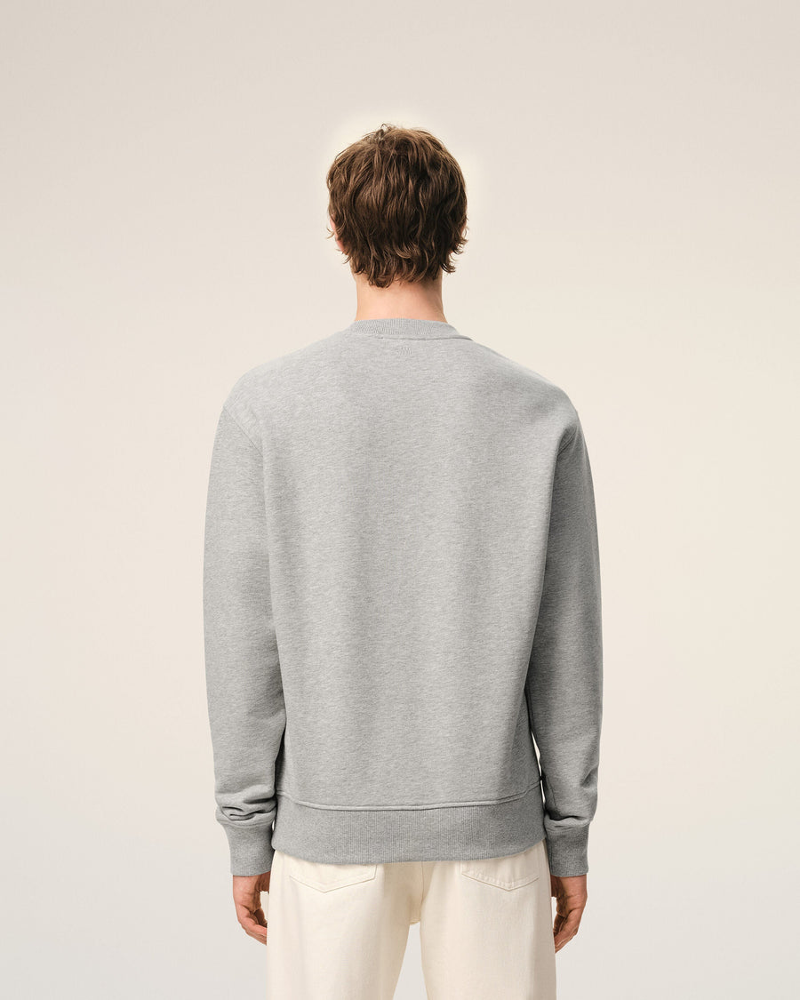 Grey Cotton Knitted Ami De Coeur Sweatshirt