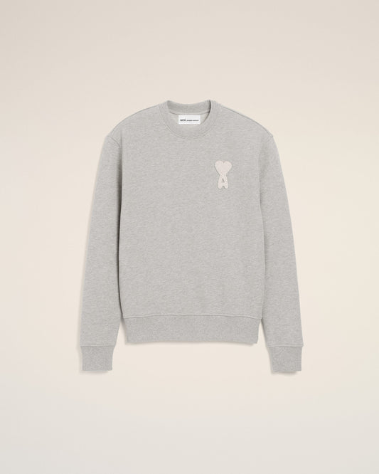 Grey Cotton Knitted Ami De Coeur Sweatshirt