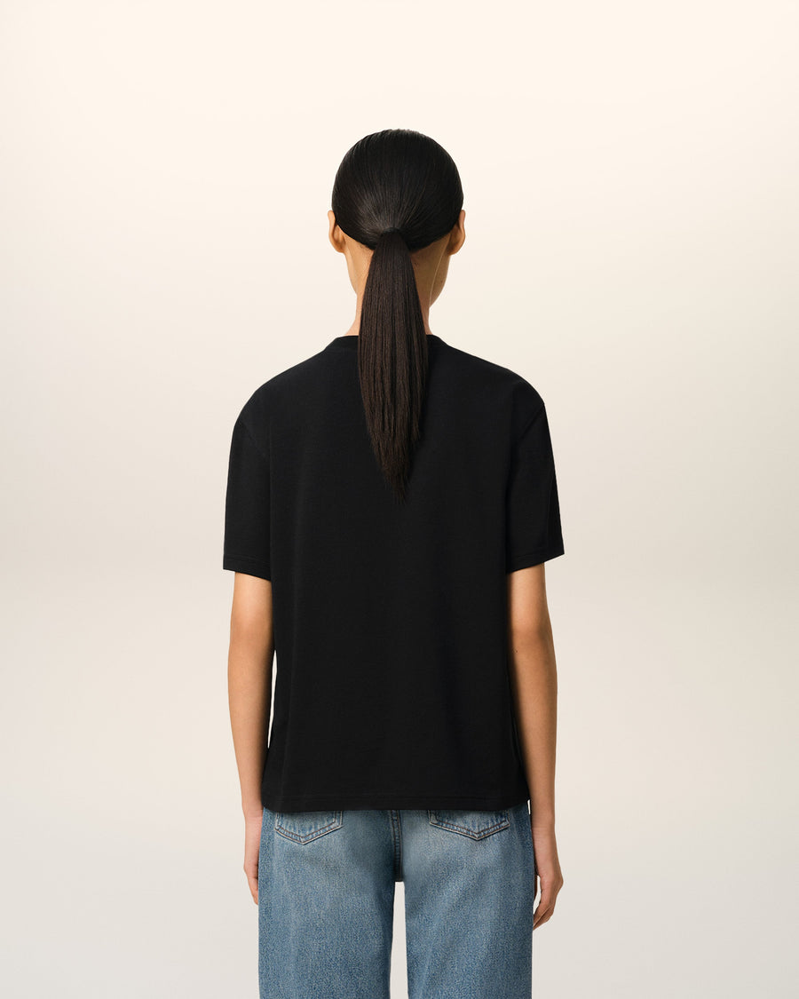 Black Organic Cotton Ami De Coeur T-shirt