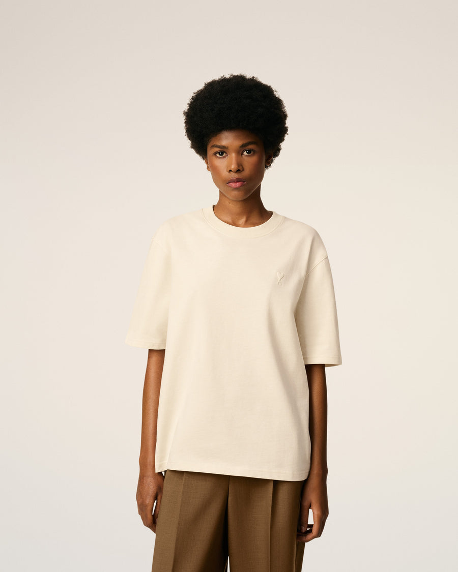 White Cotton Ami De Coeur T-shirt