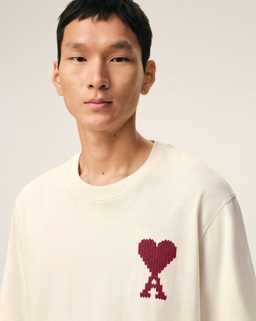 White Cotton Ami De Coeur T-shirt